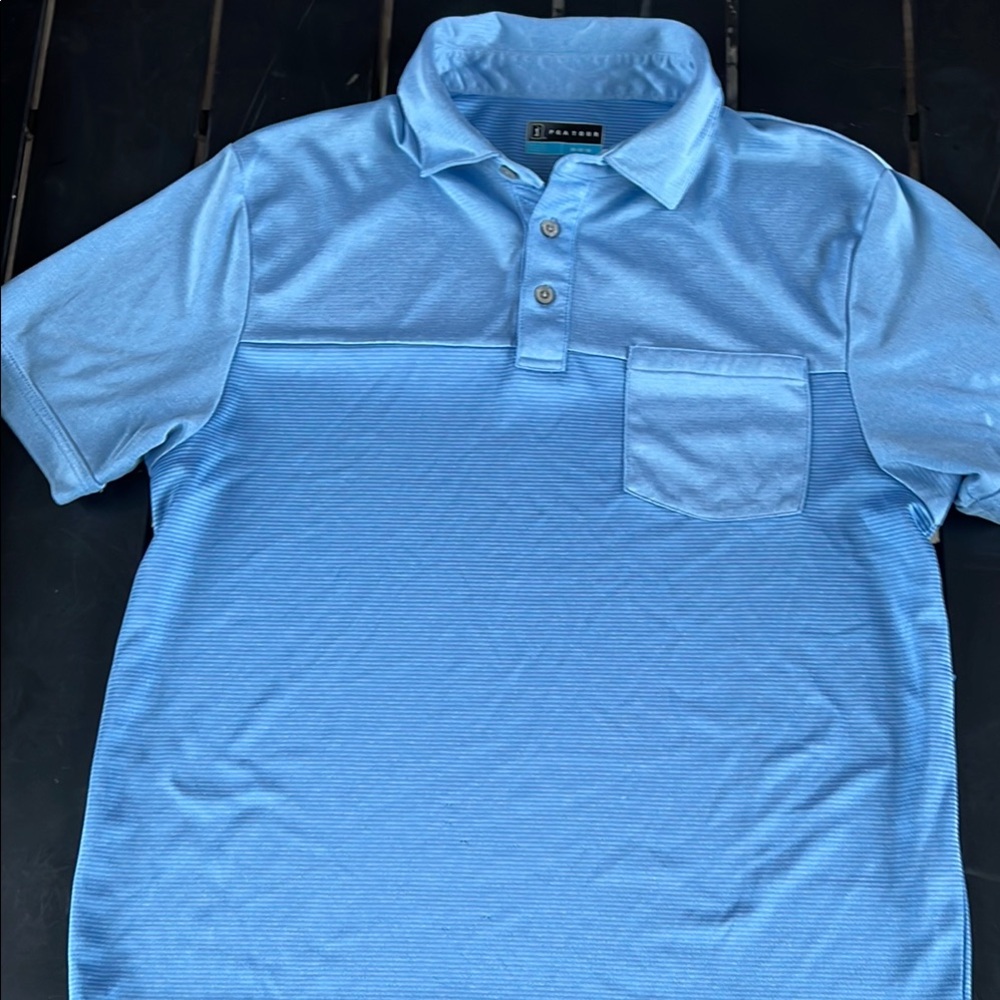 PGA Tour Blue Polo Shirt Classic Design
